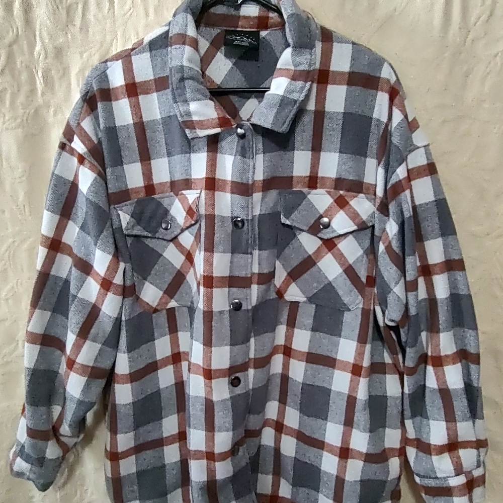 HFX Men's Plaid Button-Up Shirt Flannel Size XXL